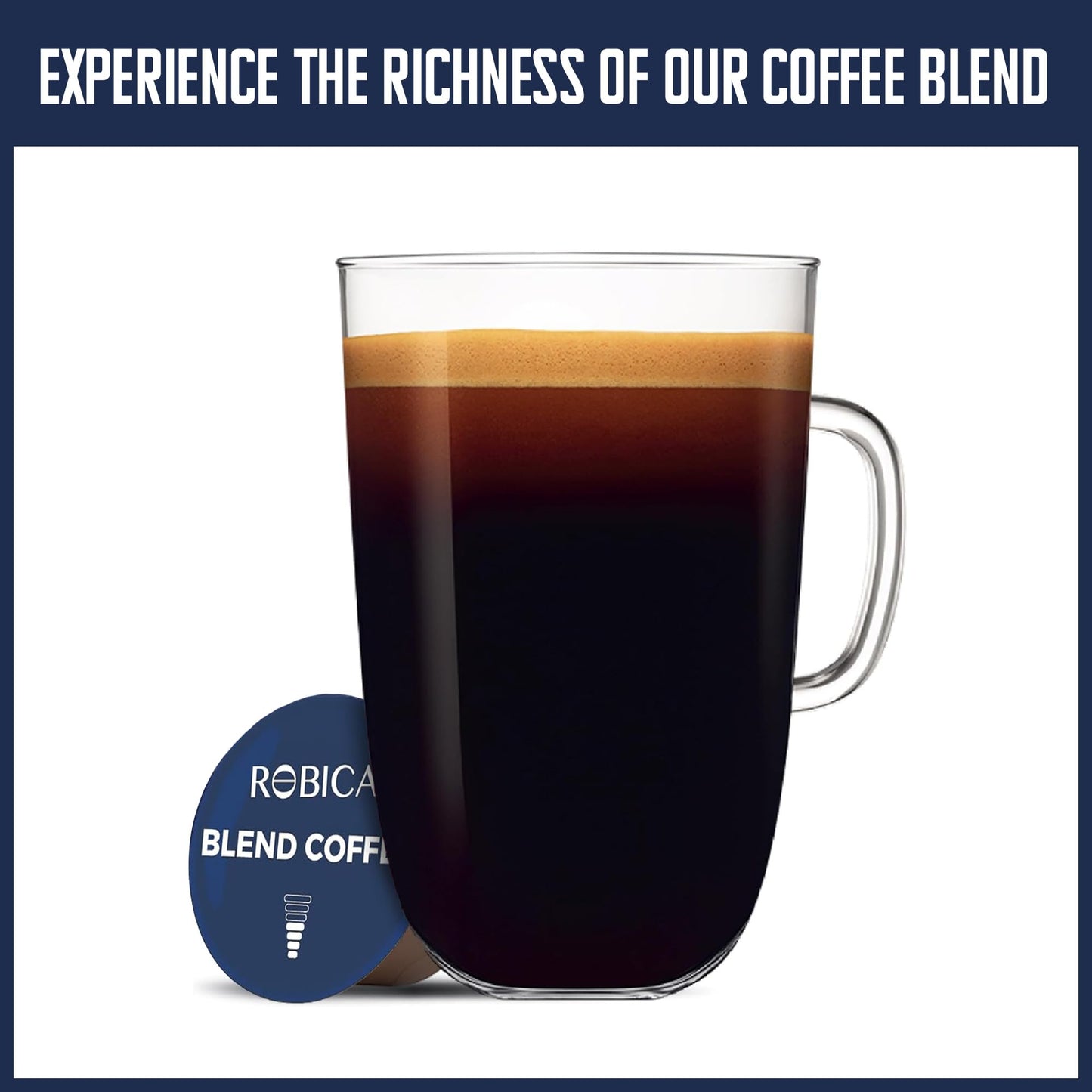 Robica Blend Coffee Capsules - 100% Arabica Coffee Beans Medium Roast, Single-Serve Coffee Capsules, Compatible with Nescafe Dolci Gusto Machines, 10 Aluminum Capsules