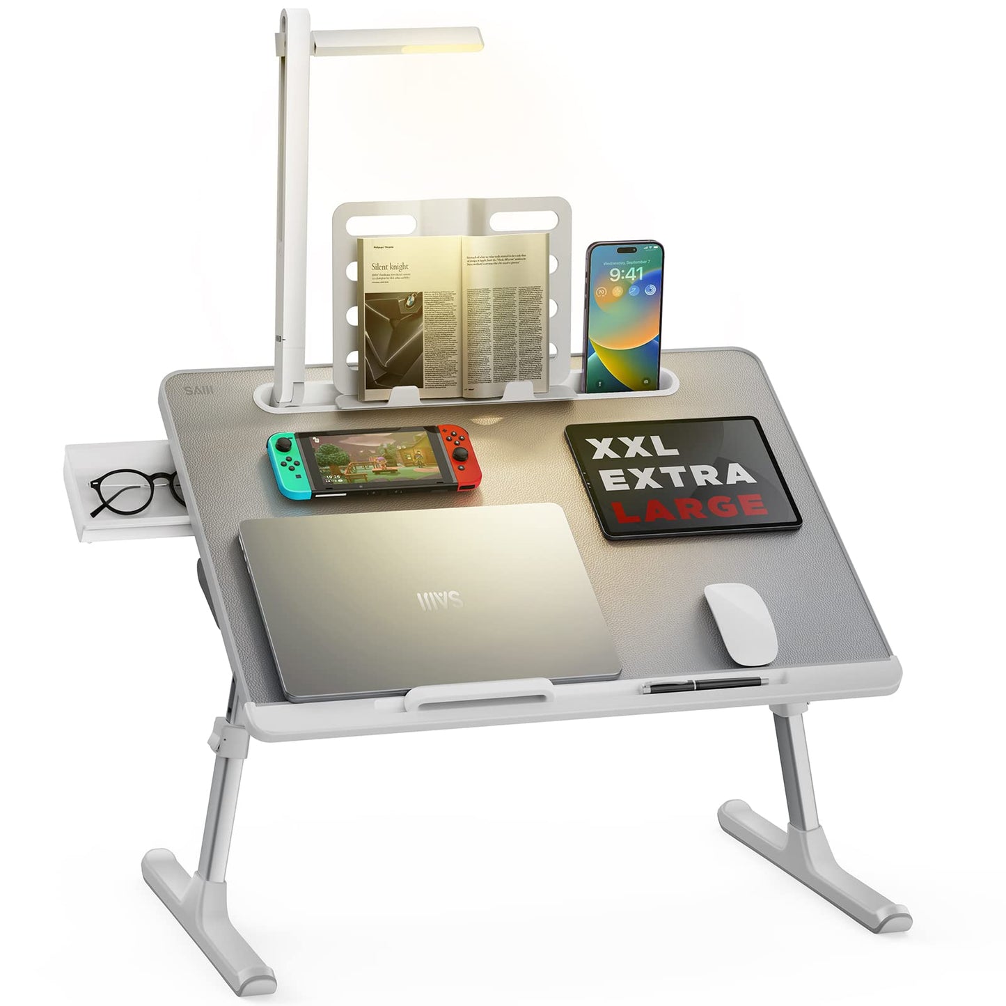 SAIJI Standing Desk Converter + Bed Desk