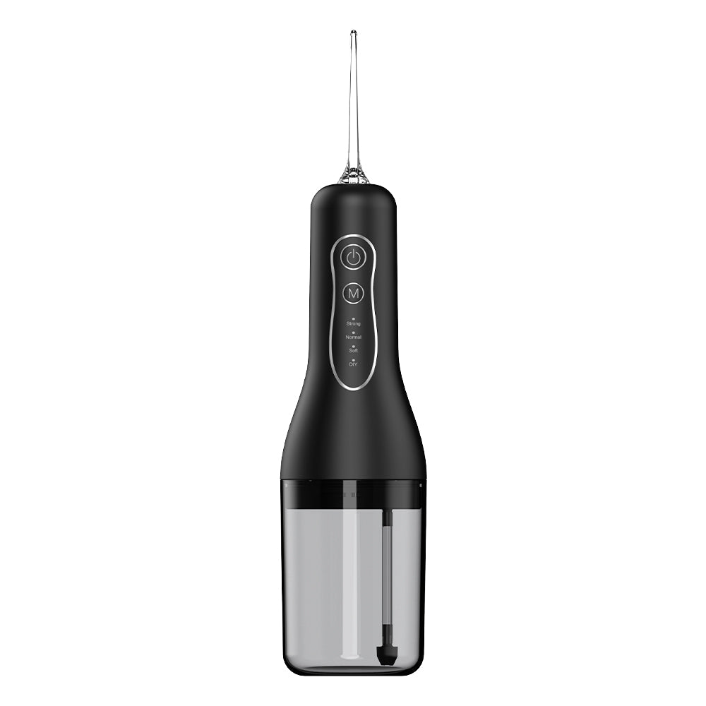 Portable Cordless Water Flosser – 240ml capacity, rechargeable with 4 modes and 4 jet tips. IPX7 waterproof for effective, convenient, and portable oral care at home or while traveling.