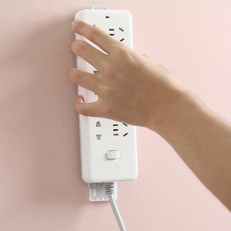 Wall-Mounted Plug Holder – Self-Adhesive Desktop Socket Fixer, Premium Adhesive Cable Organizer, Punch-Free Surge Protector Mount