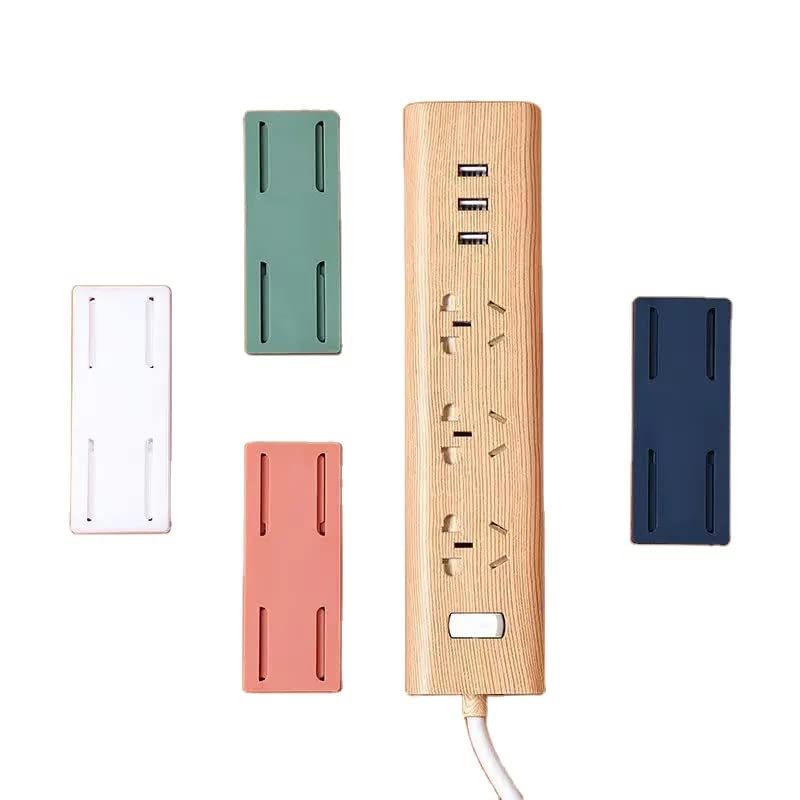 Wall-Mounted Plug Holder – Self-Adhesive Desktop Socket Fixer, Premium Adhesive Cable Organizer, Punch-Free Surge Protector Mount