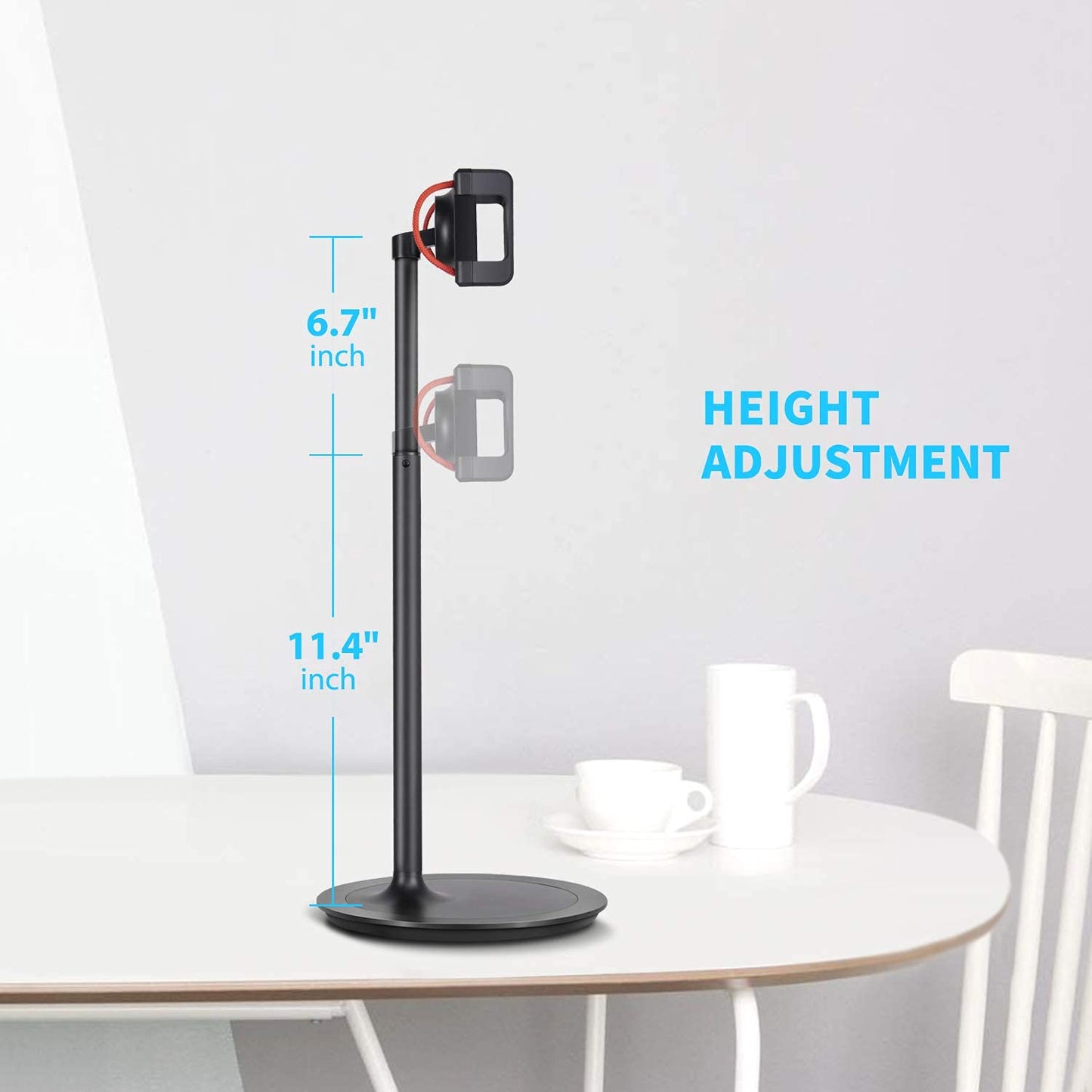 SAIJI Laptop Bed Tray Desk, Adjustable Laptop Stand for Bed,Foldable Laptop Table(Gray, X-Large)&Tablet Ipad Stand Holder, Adjustable Phone Stand(Black)