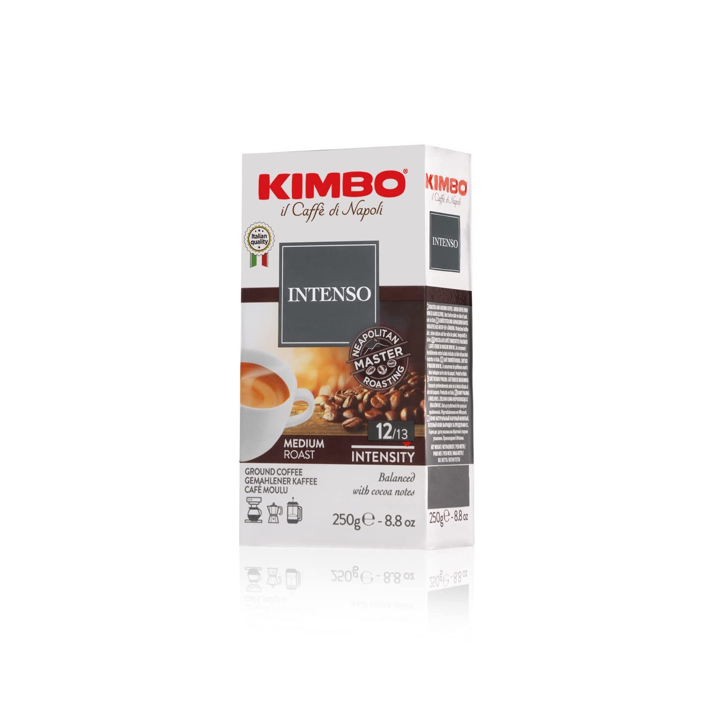 Kimbo Aroma Intenso medium roast ground coffee 250g - Italy