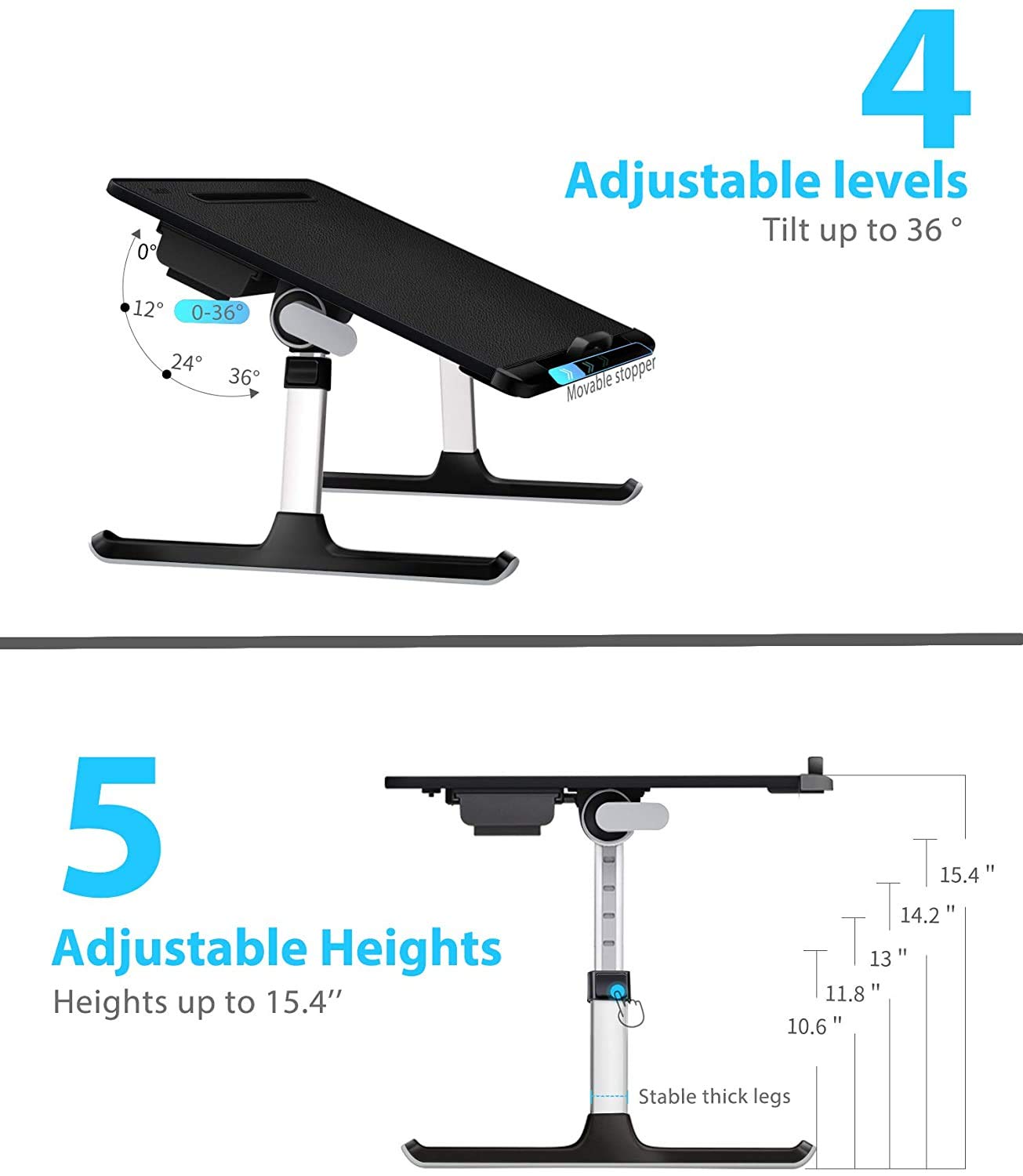 SAIJI Tablet Stand Holder + Laptop Bed Tray Table