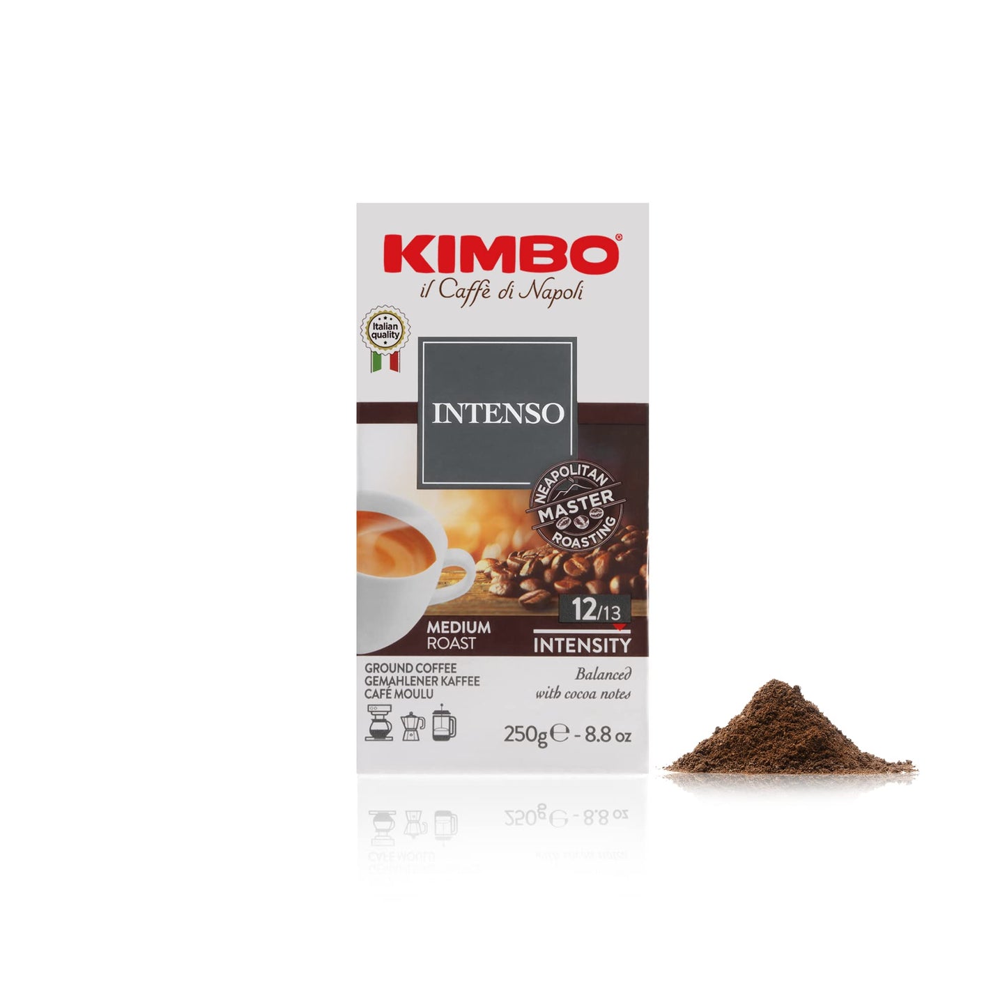 Kimbo Aroma Intenso medium roast ground coffee 250g - Italy