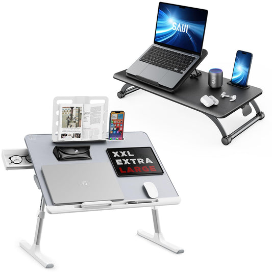 SAIJI Standing Desk Converter + Bed Tray