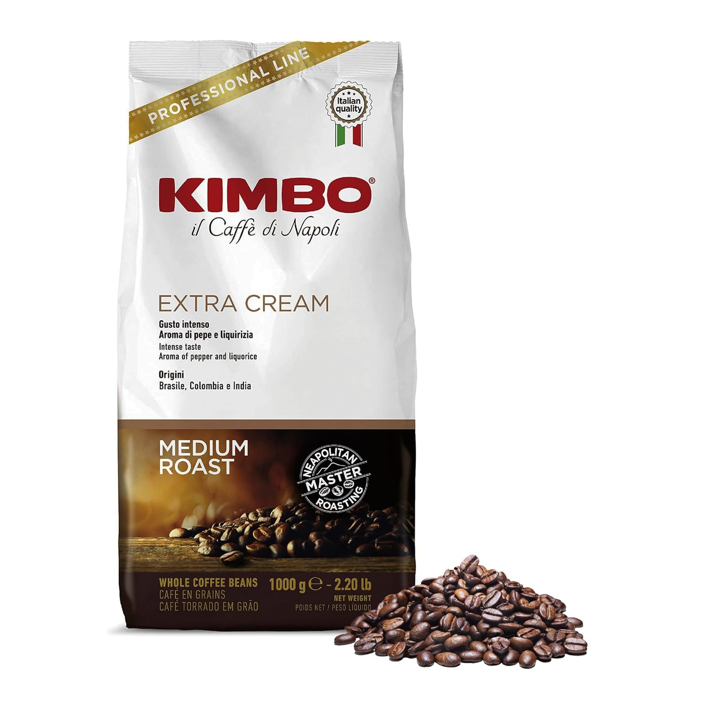 KIMBO EXTRA CREAM medium roast Coffee beans 1kg - Italy