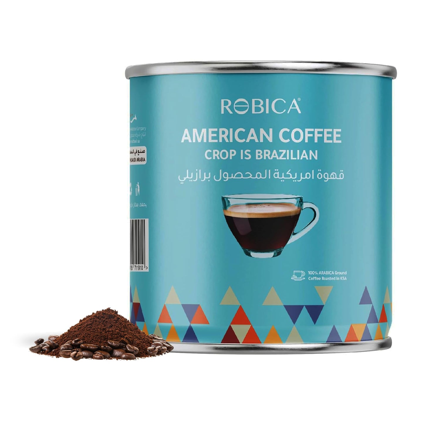 Robica Brazilian Coffee 250 g - Rich and Smooth Well-balanced Fresh Arabica Coffee Beans, Medium Roast Organic Ground Coffee, Brazilian Cropped American Coffee