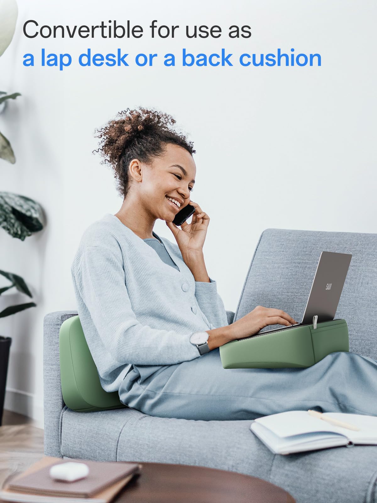SAIJI Breathable Lap Desk for Laptop + Laptop Desk Table