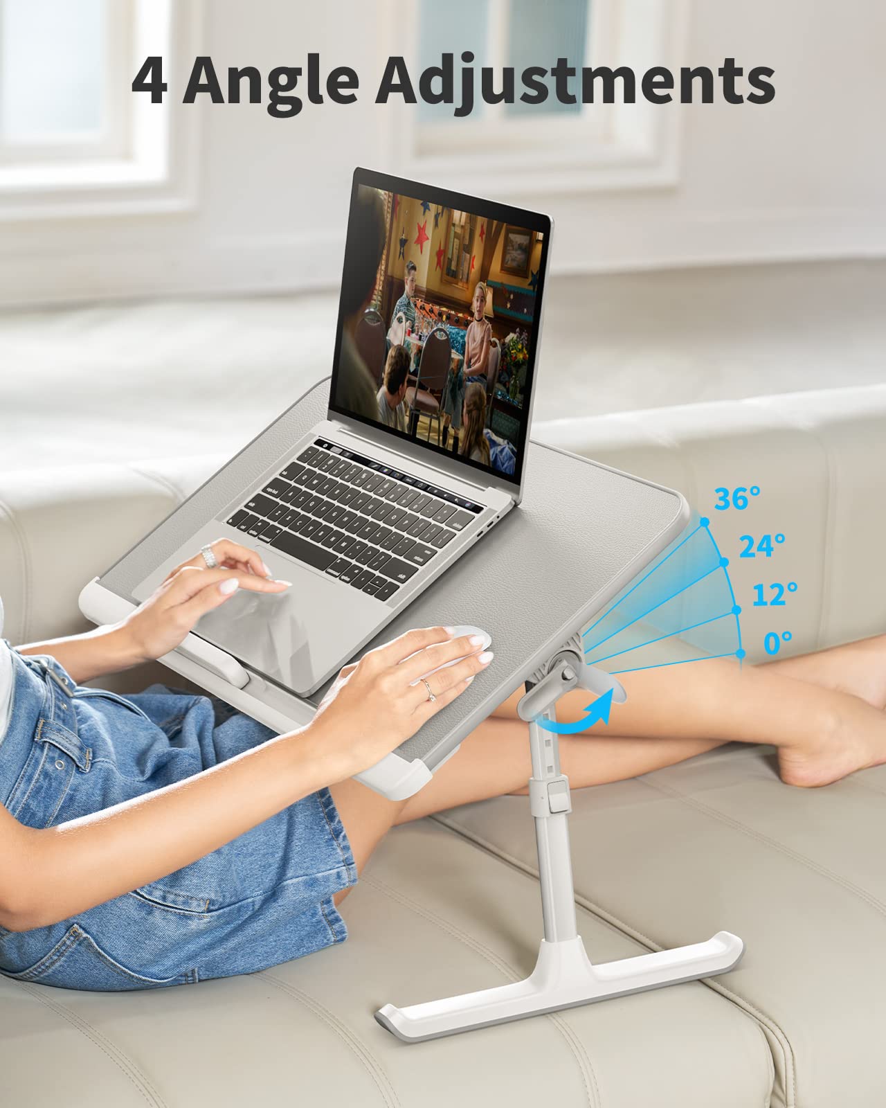SAIJI Standing Desk Converter + Bed Tray
