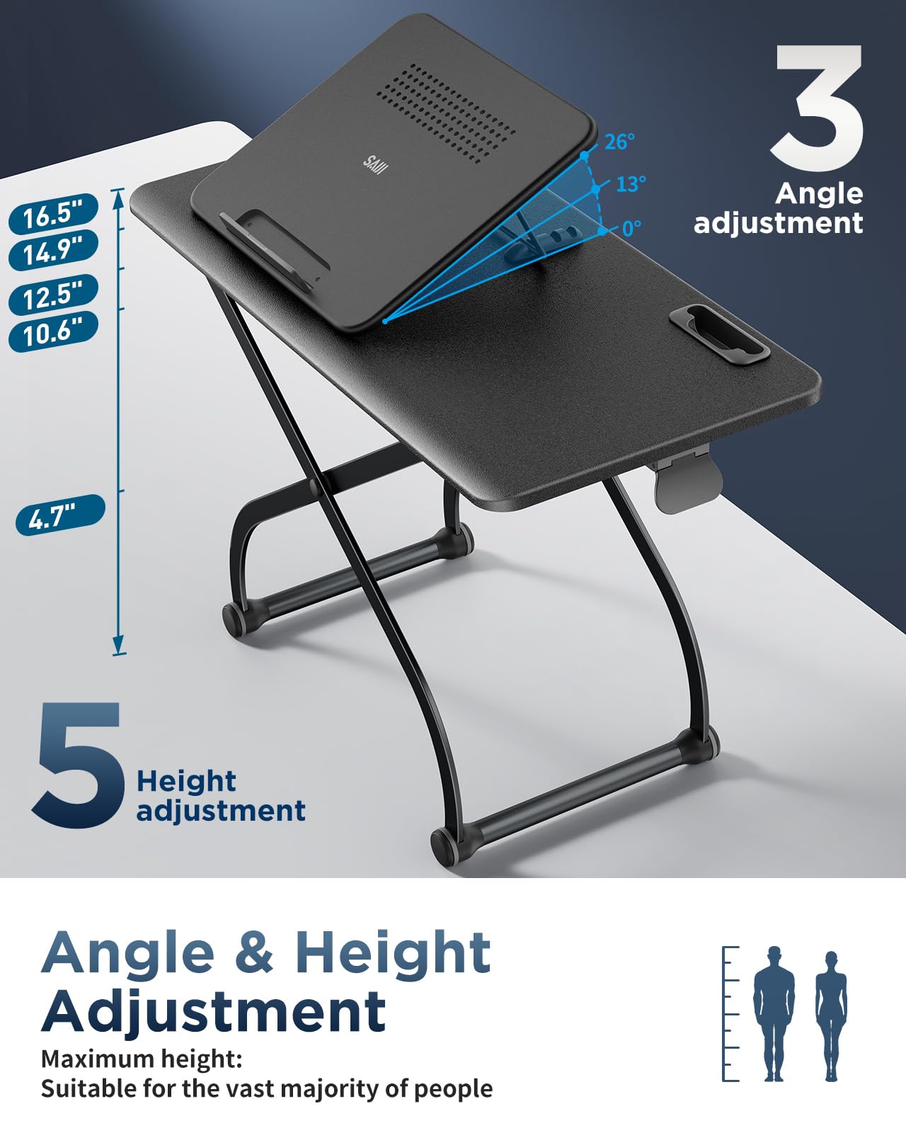 SAIJI Standing Desk Converter + Bed Table