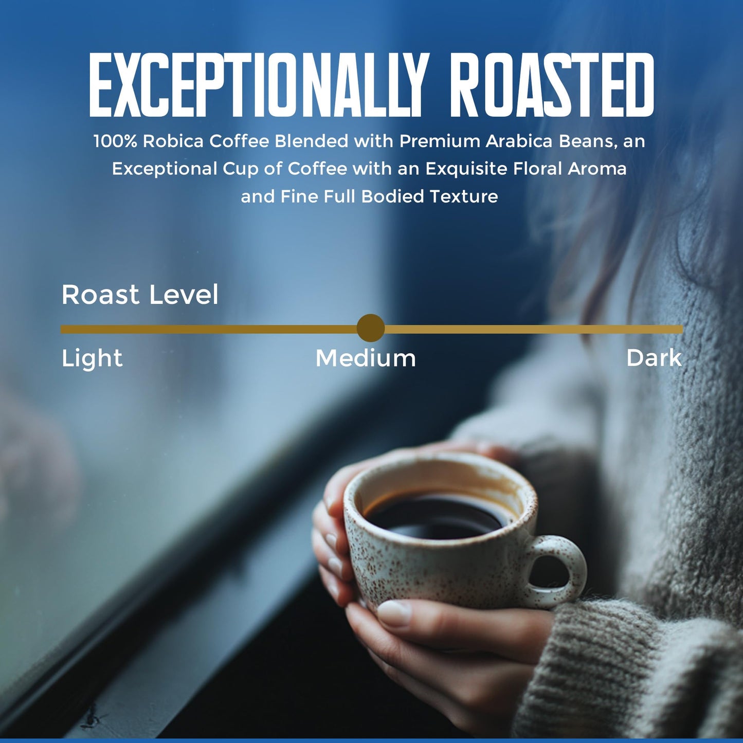 Robica Ethiopian Coffee 250g - 100% Arabica Ground Coffee, American Coffee Crop from Ethiopia, Single Sourced Yirgacheffe Coffee Beans, Medium Roasted