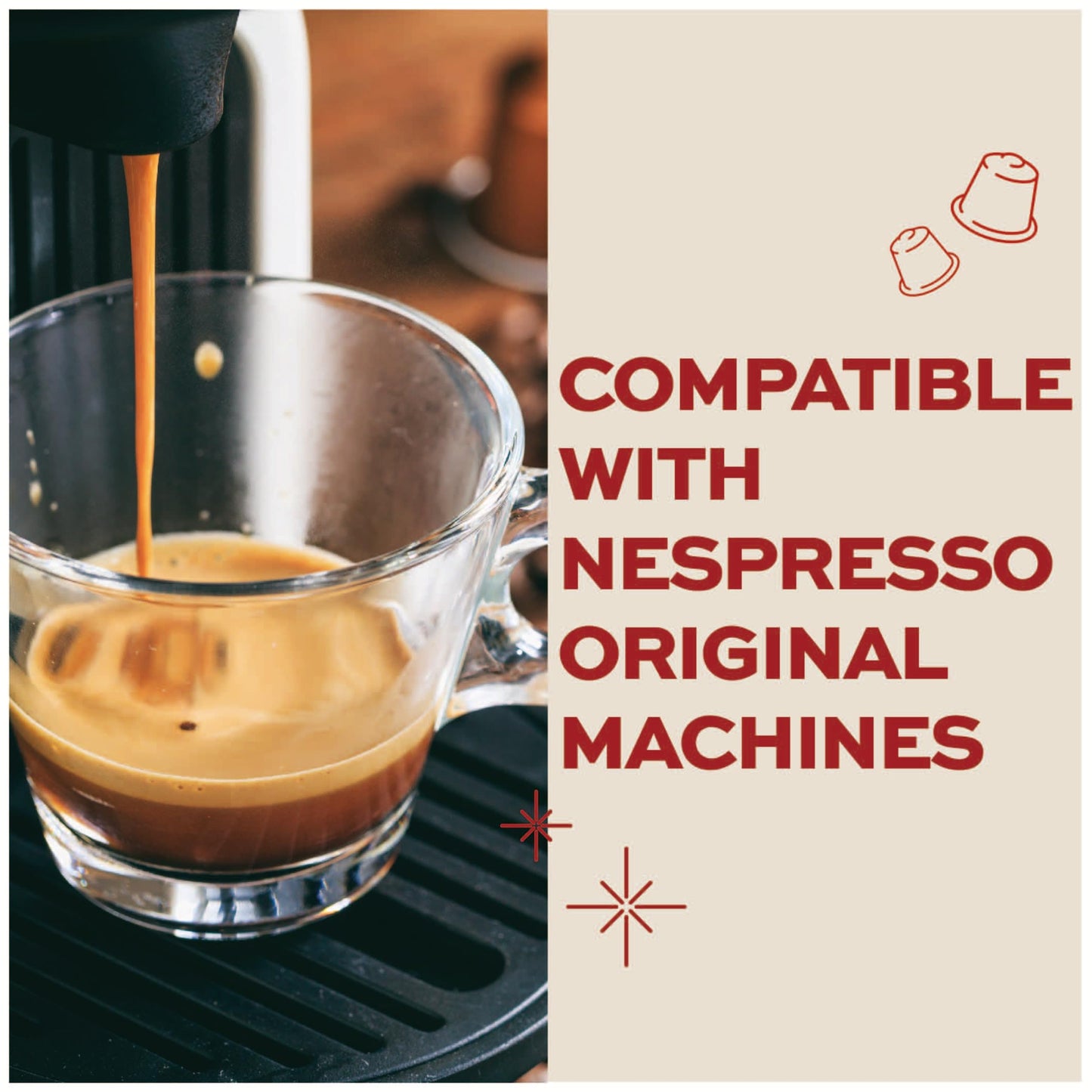 Kimbo Barista Napoli Espresso Aluminium Capsules, Nespresso Compatible, Smooth and Rich Italian Espresso, Medium Dark Roast, 10 Count