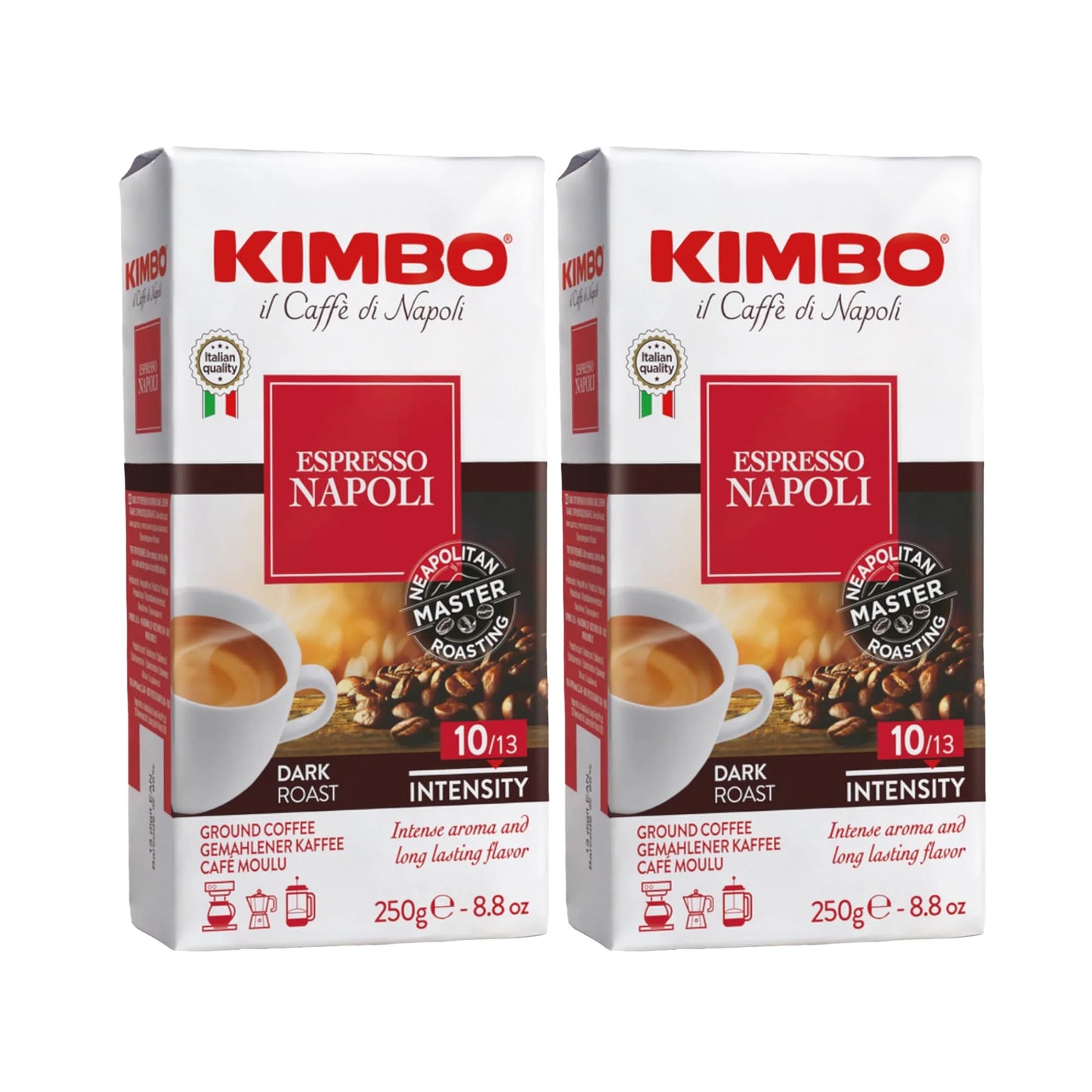 Kimbo Espresso Napoletano dark roast Ground coffee 250g - Italy