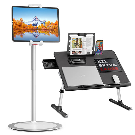 SAIJI Tablet Stand Holder + Laptop Bed Tray Table
