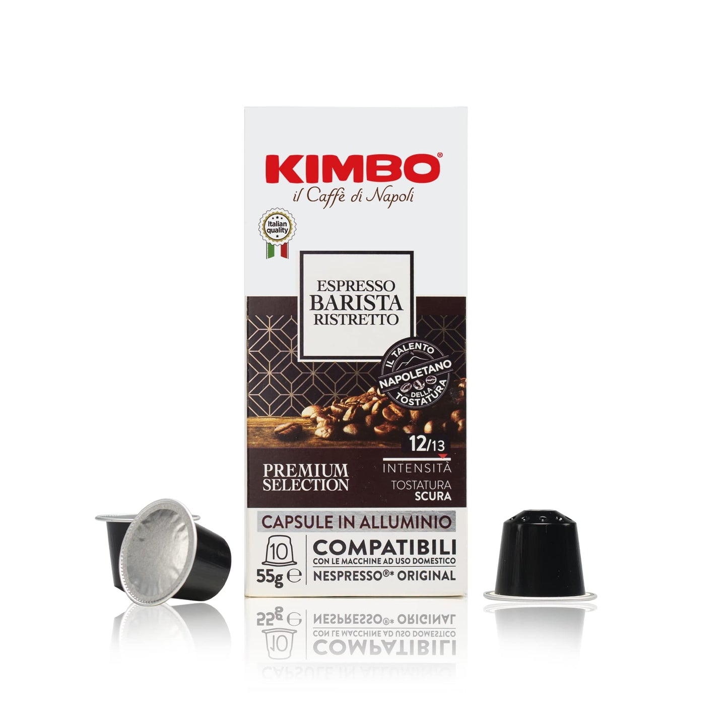 Kimbo Coffee Barista Ristretto, 55gm - 10 Count