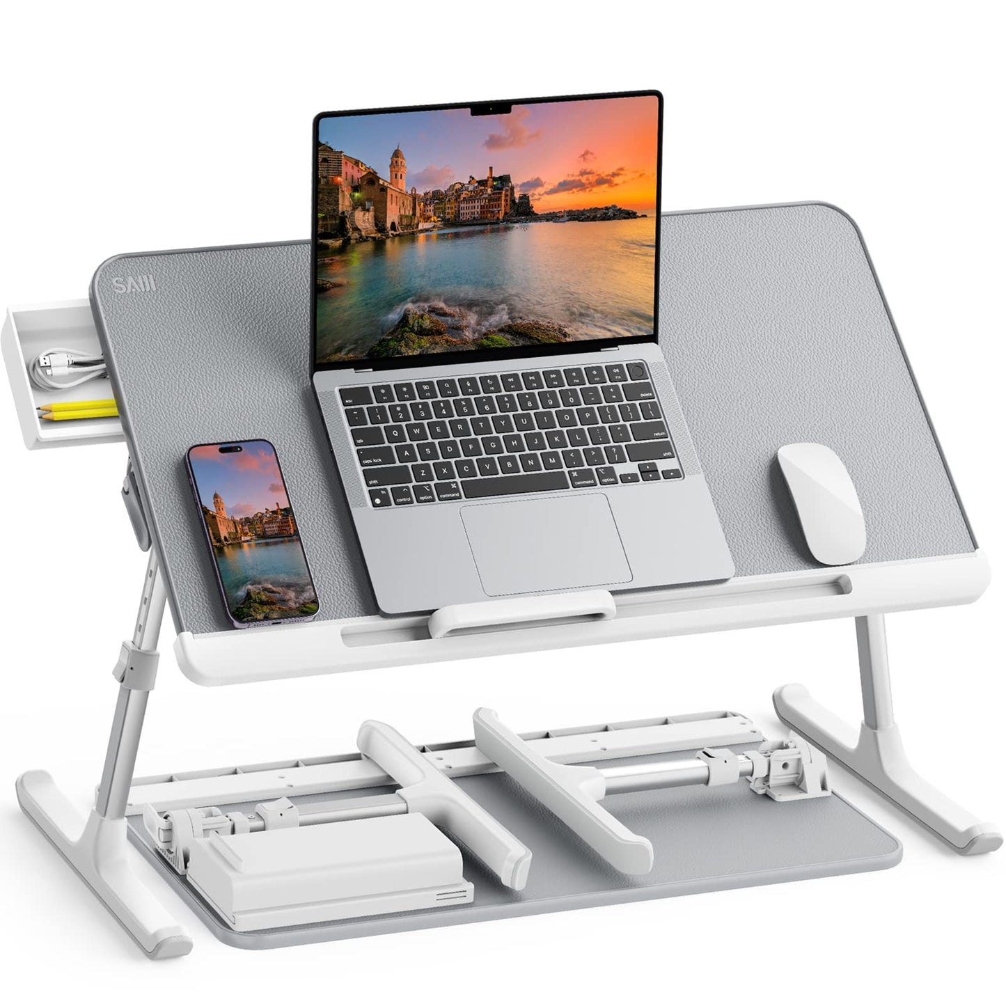 SAIJI Standing Desk Converter + Bed Tray