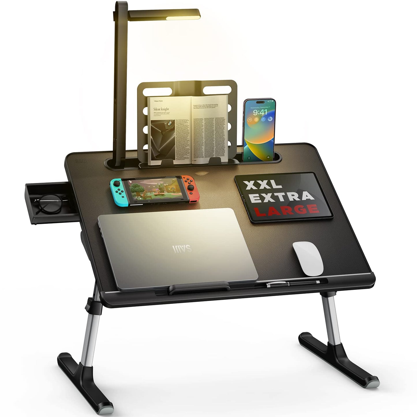 SAIJI Standing Desk Converter + Bed Desk