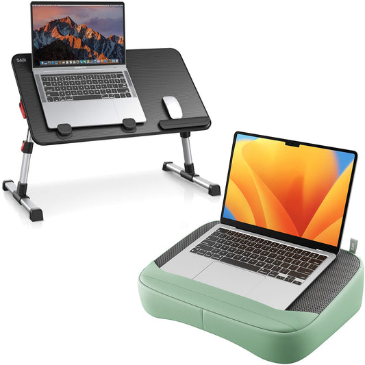 SAIJI Breathable Lap Desk for Laptop + Laptop Desk Table