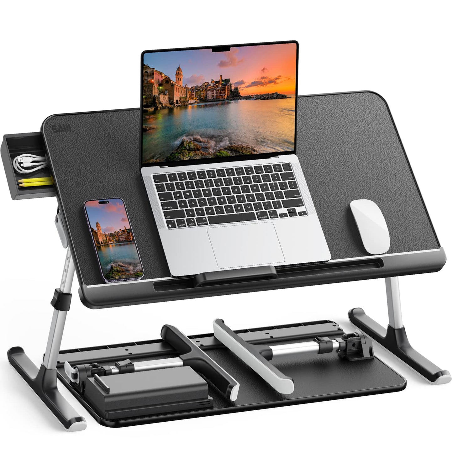 SAIJI Standing Desk Converter + Bed Table