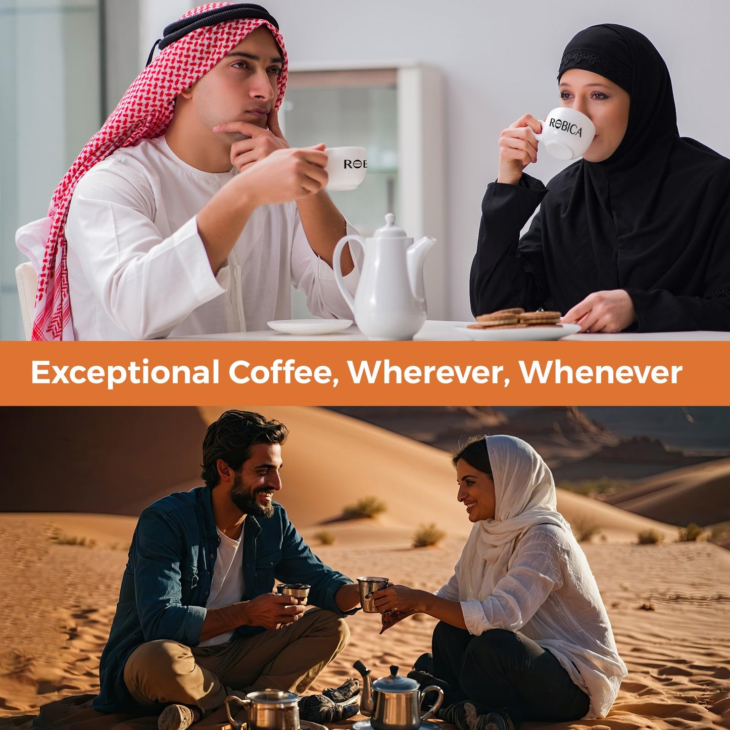 Robica Colombian Drip Coffee Pouches Made from Arabica Coffee Beans, Portable & Easy to Brew Hanging Ear Single Serve Pour Over Coffee Packets, Camping Coffee for Travel & Work, 5 Coffee Bags